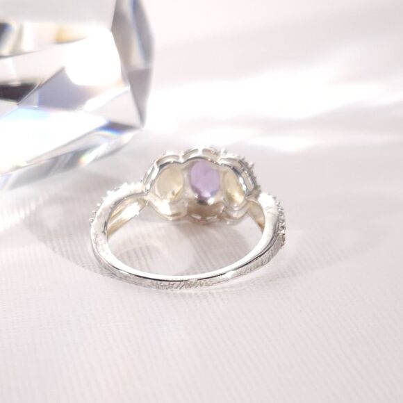 Bolivian Amethyst and Brazilian Citrine in Sterling Silver Size 9 - Picture 7 of 13